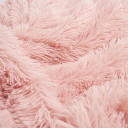 OHS Fluffy Fleece Throw Blanket in Light Pink - Size: 150 cm x 200 cm - thumbnail 4