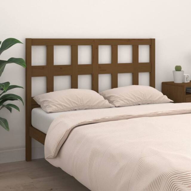 Berkfield Home Beautiful Bed Headboard Honey Brown 205.5x4x100 cm Solid Wood Pine - image 1