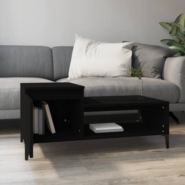 Berkfield Home Decorative Coffee Table Black 100x50x45 cm Engineered Wood - Size: 100 x 50 x 45 cm - image 1