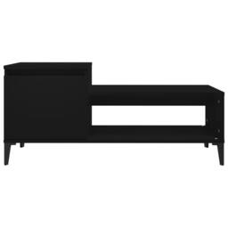 Berkfield Home Decorative Coffee Table Black 100x50x45 cm Engineered Wood - Size: 100 x 50 x 45 cm - thumbnail 5