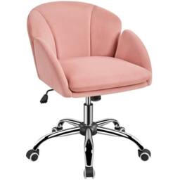 Havendro Cute Desk Chair Makeup Vanity Chair Home Office Chair in Pink