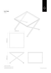 Orsina Glass Side Table with Metal Criss Cross Design, Glass Top SIde Table, Silver Side End Table For Living Room - thumbnail 2