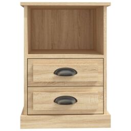 Berkfield Home Bedside Cabinet Sonoma Oak 43x36x60 cm in Brown - Size: 43 x 36 x 60 cm - thumbnail 6