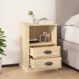 Berkfield Home Bedside Cabinet Sonoma Oak 43x36x60 cm in Brown - Size: 43 x 36 x 60 cm - thumbnail 3