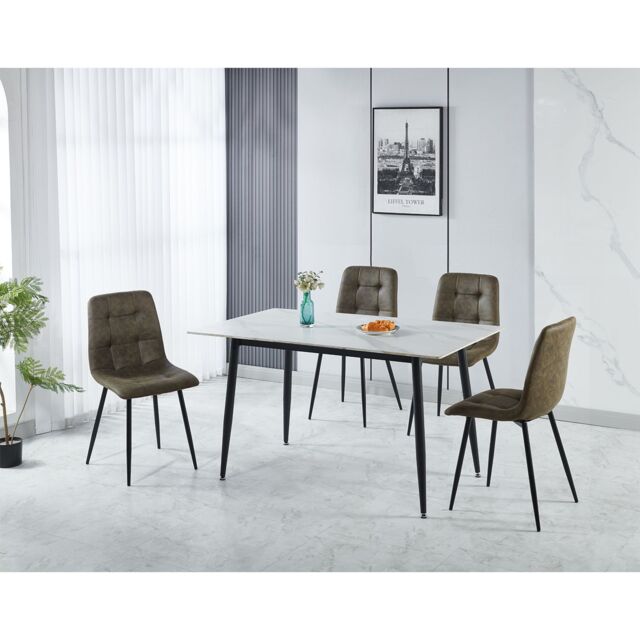 Seconique Fenton Dining Set (4 Chairs) in Olive - image 1