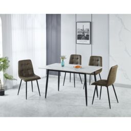 Seconique Fenton Dining Set (4 Chairs) in Olive