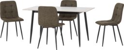 Seconique Fenton Dining Set (4 Chairs) in Olive - thumbnail 2