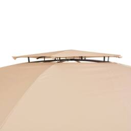 Berkfield Home Elegant Garden Marquee Pavilion Tent with Curtains Hexagonal 360x in Beige - thumbnail 6