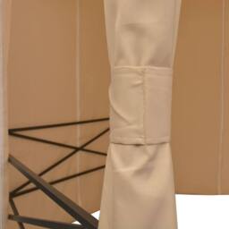 Berkfield Home Elegant Garden Marquee Pavilion Tent with Curtains Hexagonal 360x in Beige - thumbnail 5