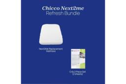 chicco Next2Me Refresh Bundle, Mattress & 2 Pack of Sheets in White - Size: Crib - thumbnail 3