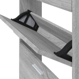 Berkfield Home Shoe Cabinet Grey Sonoma 59x17x150 cm Engineered Wood - Size: 59 x 17 x 150 cm - thumbnail 8