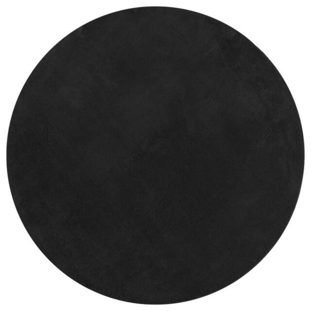 Berkfield Home Rug HUARTE Short Pile Soft & Washable Black √ò 80 cm - Size: Medium - image 1