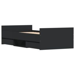 Berkfield Home Bed Frame with Headboard & Footboard Black 100x200 cm - thumbnail 4