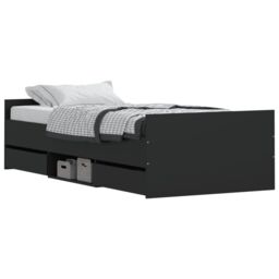 Berkfield Home Bed Frame with Headboard & Footboard Black 100x200 cm - thumbnail 3