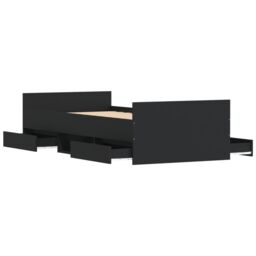 Berkfield Home Bed Frame with Headboard & Footboard Black 100x200 cm - thumbnail 5