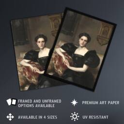 "Artery8 Elizabeth Winthrop Chanler Portrait Sargent Framed Wall Art Print - Size: W12"" x H16""" - thumbnail 2