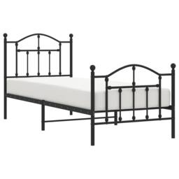 Berkfield Home Metal Bed Frame with Headboard & Footboard Black 80x200 cm - thumbnail 4
