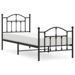 Berkfield Home Metal Bed Frame with Headboard & Footboard Black 80x200 cm - thumbnail 3