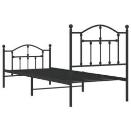 Berkfield Home Metal Bed Frame with Headboard & Footboard Black 80x200 cm - thumbnail 7