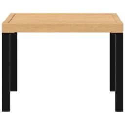 Berkfield Home Garden Coffee Table Black 55x55x39.5 cm Powder-coated Steel - thumbnail 3