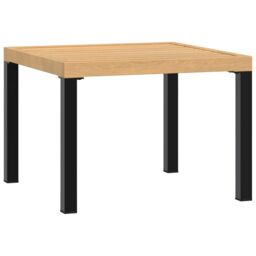 Berkfield Home Garden Coffee Table Black 55x55x39.5 cm Powder-coated Steel - thumbnail 2