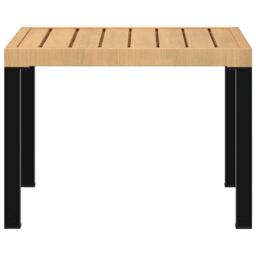 Berkfield Home Garden Coffee Table Black 55x55x39.5 cm Powder-coated Steel - thumbnail 4