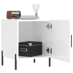 Berkfield Home Bedside Cabinets 2 pcs High Gloss White 40x40x50 cm Engineered Wood - Size: 40 x 40 x 50 cm - thumbnail 3