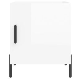 Berkfield Home Bedside Cabinets 2 pcs High Gloss White 40x40x50 cm Engineered Wood - Size: 40 x 40 x 50 cm - thumbnail 6