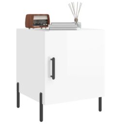Berkfield Home Bedside Cabinets 2 pcs High Gloss White 40x40x50 cm Engineered Wood - Size: 40 x 40 x 50 cm - thumbnail 4