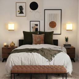Goeco Vintage E27 Wood Interior Wall Lamp, Glass Wall Light, Square in White - thumbnail 8
