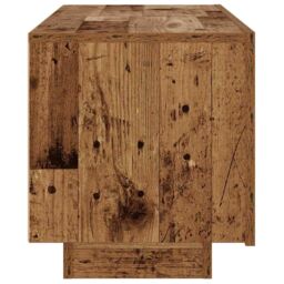 Berkfield Home Bedside Cabinet Old Wood 100x35x40 cm Engineered Wood in Brown - Size: 100 x 35 x 40 cm - thumbnail 5