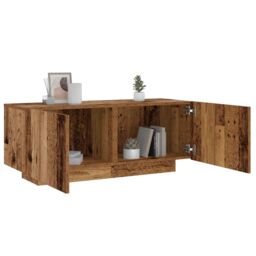 Berkfield Home Bedside Cabinet Old Wood 100x35x40 cm Engineered Wood in Brown - Size: 100 x 35 x 40 cm - thumbnail 1