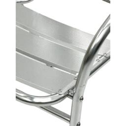 NESTLUNE Garden Bistro Set - 2 Aluminium Chairs & 1 Round Aluminium in Silver - Size: 100 cm x 15 cm - thumbnail 3