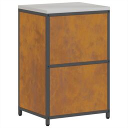 Berkfield Home Kitchen Storage Cabinet with Drawer with Shelf with Storage with Door Rusty Weathering steel in Brown - thumbnail 9