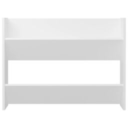 Berkfield Home Wall Shoe Cabinet 2 pcs White 80x18x60 cm Engineered Wood - Size: 80 x 18 x 60 cm - thumbnail 6
