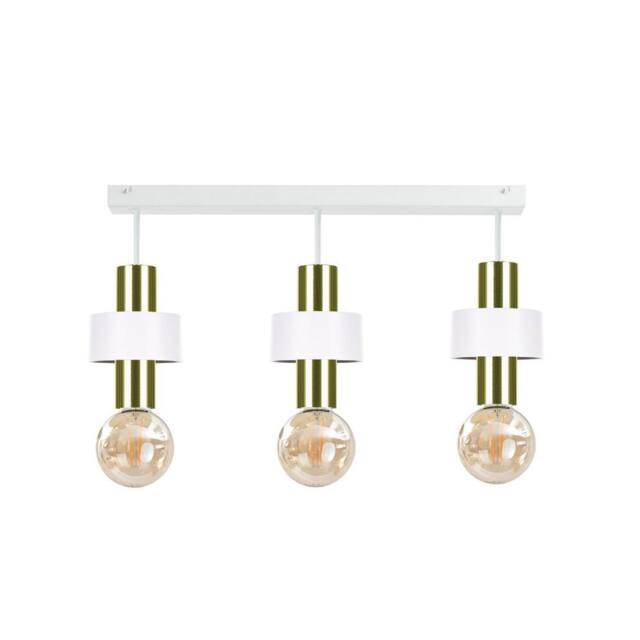Netlighting Unica Ceiling Spotlight Bar White Gold 60cm 3x E27