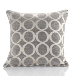 Luxury Living Luxury Chenille Cushion set of 4 in Silver - Size: 45 cm x 45 cm - thumbnail 3