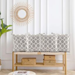Luxury Living Luxury Chenille Cushion set of 4 in Silver - Size: 45 cm x 45 cm - thumbnail 6