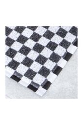 Artsy Mats Black Check Doormat - Size: 40 cm x 70 cm - thumbnail 2