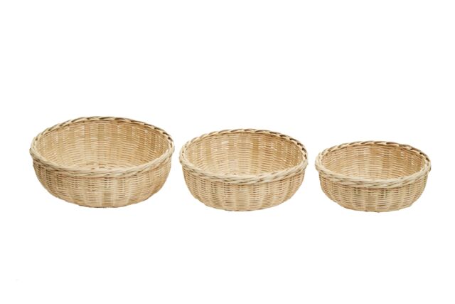 Orsina Lidi Set Of Three Bamboo Baskets in Natural - image 1