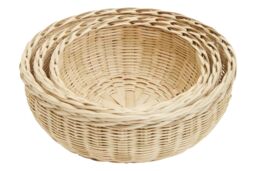 Orsina Lidi Set Of Three Bamboo Baskets in Natural - thumbnail 2