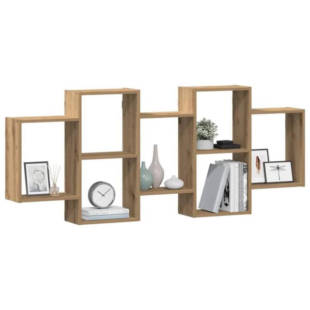 Berkfield Home Wall Shelf Artisian Oak 159x18x65 cm Engineered Wood in Brown - Size: 159 x 18 x 65 cm - image 1