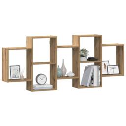 Berkfield Home Wall Shelf Artisian Oak 159x18x65 cm Engineered Wood in Brown - Size: 159 x 18 x 65 cm - thumbnail 1