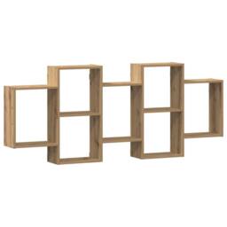 Berkfield Home Wall Shelf Artisian Oak 159x18x65 cm Engineered Wood in Brown - Size: 159 x 18 x 65 cm - thumbnail 3