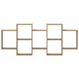 Berkfield Home Wall Shelf Artisian Oak 159x18x65 cm Engineered Wood in Brown - Size: 159 x 18 x 65 cm - thumbnail 4