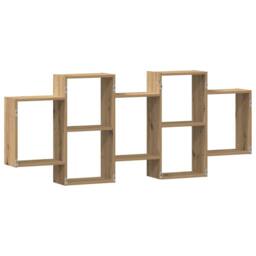 Berkfield Home Wall Shelf Artisian Oak 159x18x65 cm Engineered Wood in Brown - Size: 159 x 18 x 65 cm - thumbnail 6