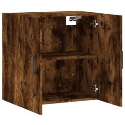 Berkfield Home Wall Cabinet Smoked Oak 60x31x60 cm Engineered Wood in Brown - Size: 60 x 31 x 60 cm - thumbnail 6