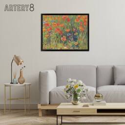 "Artery8 Vonnoh Robert William Poppies Floral Framed Canvas Wall Art Print - Size: W18"" x H24""" - thumbnail 3
