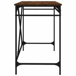 Berkfield Home Charming Desk Brown Oak 100x50x75 cm Engineered Wood & Iron - Size: 100 x 50 x 75 cm - thumbnail 6