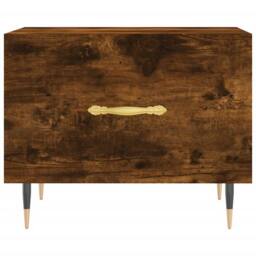 Berkfield Home Coffee Tables 2 pcs Smoked Oak 50x50x40 cm Engineered Wood in Brown - Size: 50 x 50 x 40 cm - thumbnail 6